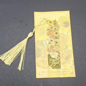 3/$15 Van Gogh Sunflower Metal Bookmark with Tassel